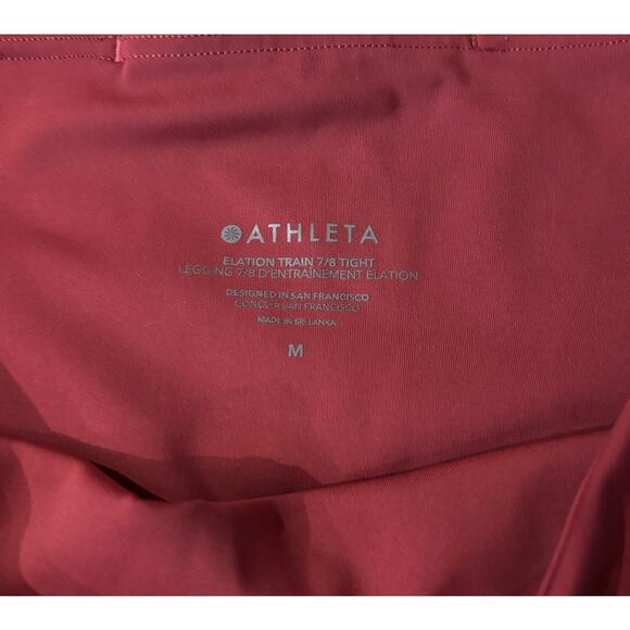 Athleta Elation Train 7/8 Tight Legging Brick Red Color Medium Excellent!! - Picture 3 of 6